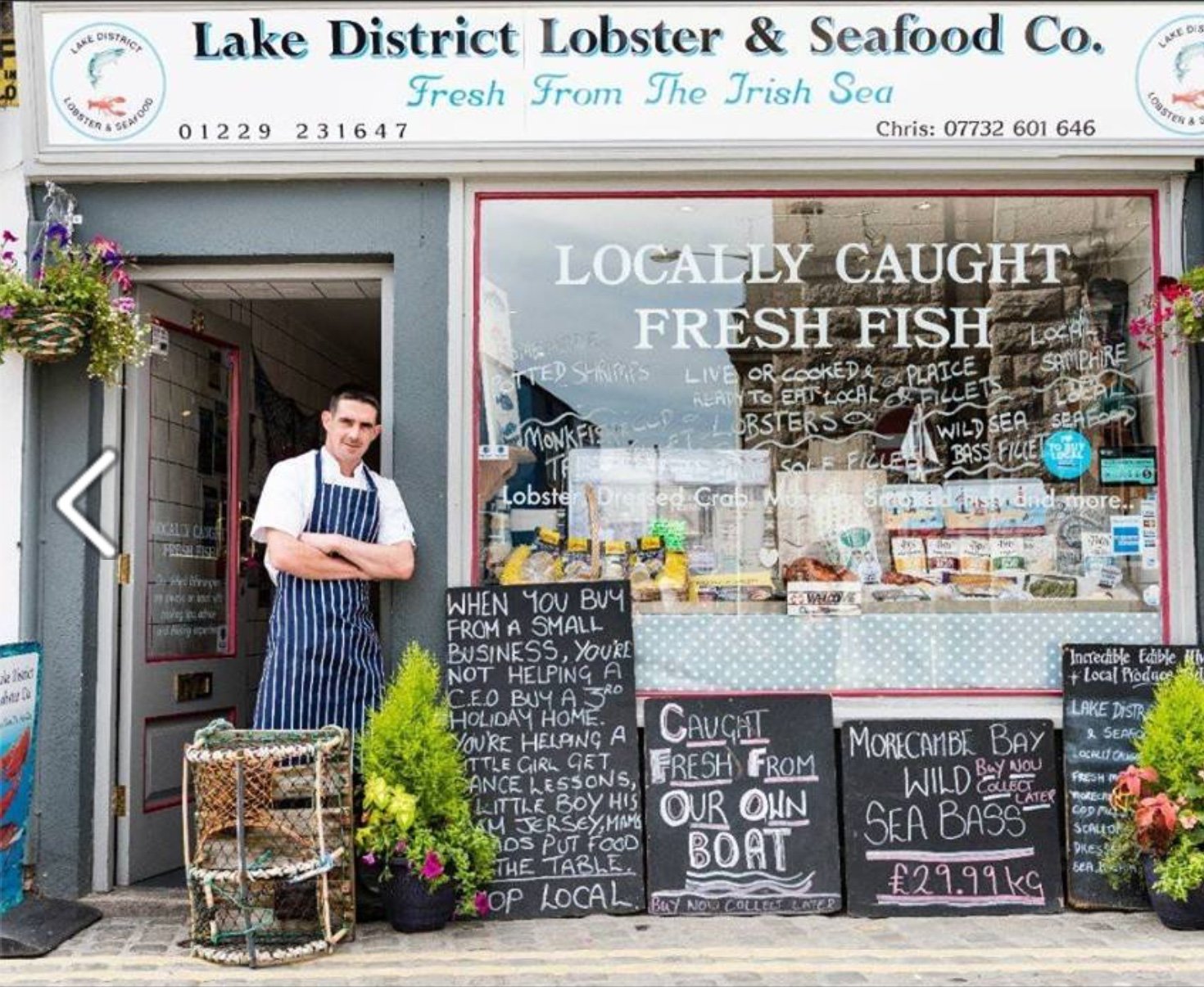 Fresh from the Irish Sea.                 
Feel free to give us a call for any enquiries on: 01229 231647 Find us at: 58 Market Street, Ulverston