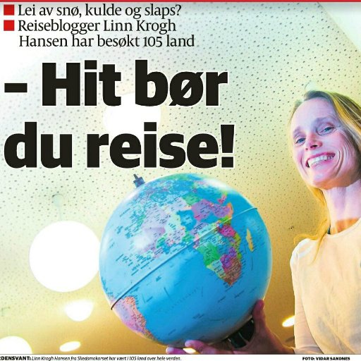Travel journalist & blogger, Norway 🌏 Social anthropologist, photograper, adventurer, swimmer and dog lover. Visited 110 countries. https://t.co/rFkvNAmmHJ