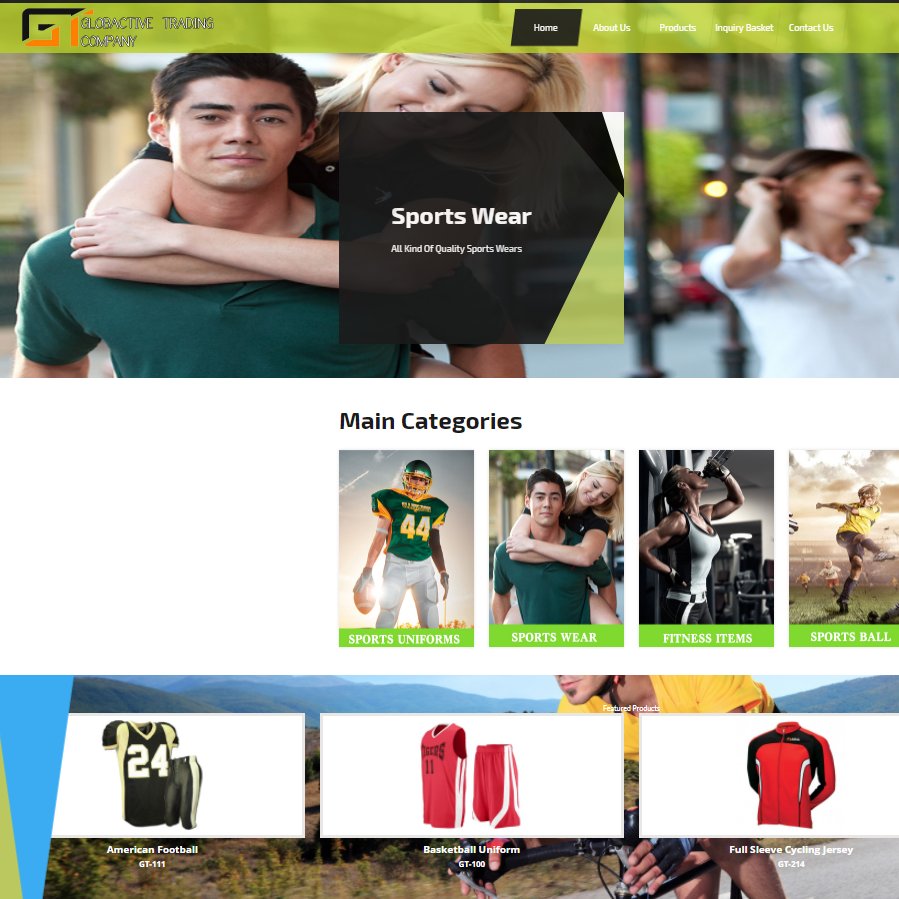 We are a Company “ GLOBACTIVE TRADING COMPANY” is producing Sports Wear, Sports Uniforms, , Fitness Accessories and general sports wears.