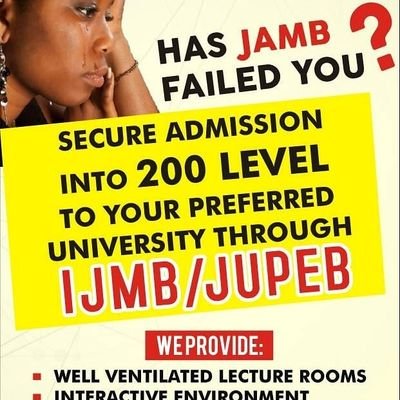 Are you tired of writing JAMB multiple times? If you answered yes then here is the solution to the menace wit JUPEB via Direct Entry. No UTME straight into 200L