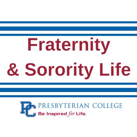 The Twitter account for Fraternity & Sorority Life at Presbyterian College.