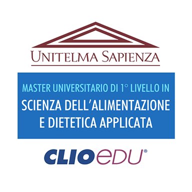 Il Master on line di primo livello in Scienza dell'Alimentazione e Dietetica Applicata è promosso da Unitelma Sapienza in collaborazione con CLIOedu.