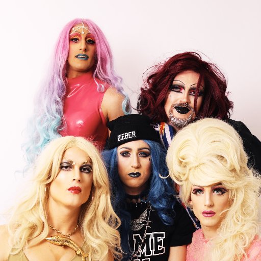 DRAG POP GIRLBAND. Rep by @Kittylaing @unitedagents (Live: @KatyaBalfourLyn) Sponsored @MACcosmetics. Kisses from @Glamrou, Aphrodite, Crystal, Electra, Shirley