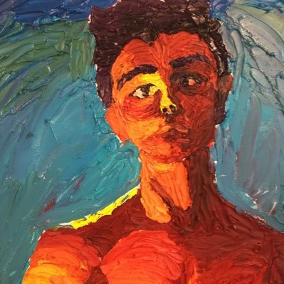 I reject your cis and heteronormativity by reworking it repeatedly with a paintbrush.