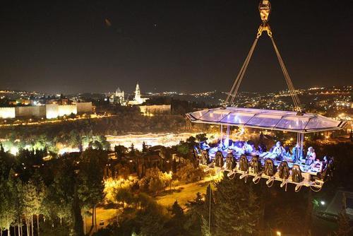 An unprecedented experience. Hovering above in the sky, you will admire breathtaking views enjoying gourmet cuisines
