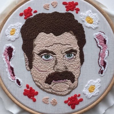 Self taught stitcher drawing with Thread... follow me over on Instagram @youhadmeinstitches. 🇮🇲