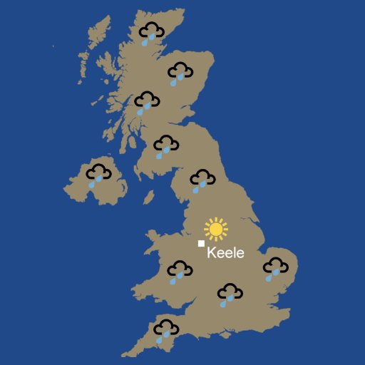 Your daily #KeeleWeather forecast, come rain or shine ☀️ Bot by @pnewton84