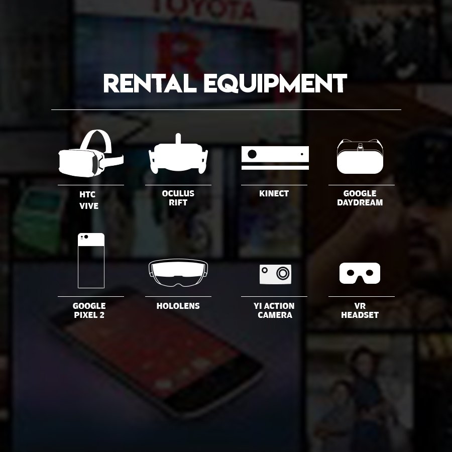 Unique rental service that allows you to hire hi-tech hardware and innovative software for your events.