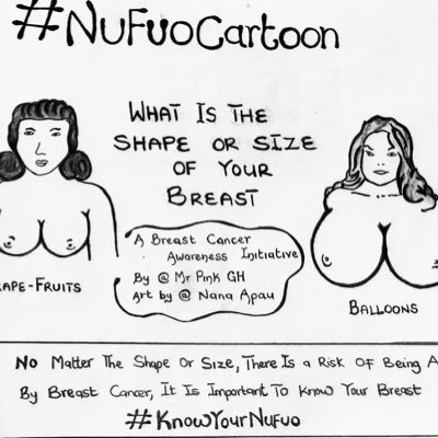 A creative way of educating the world about #breastcancer through drawings and animations. #Nufuo means #Breast From #Ghana 🇬🇭 #Africa By @mrpinkgh