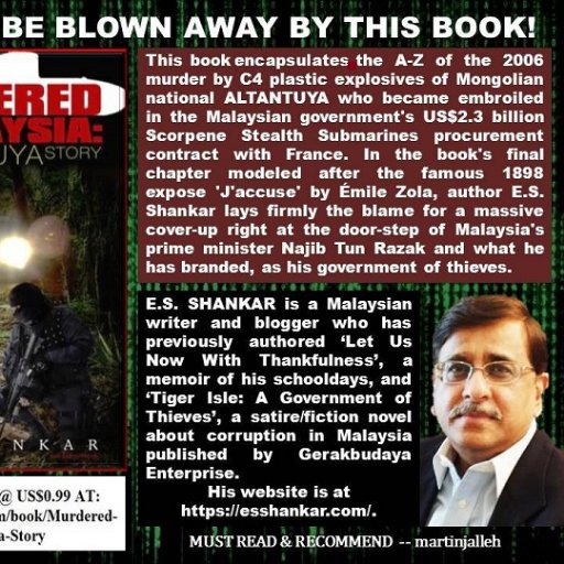 Author-'Murdered in Malaysia:The Altantuya Story', 'Tiger Isle A Government of Thieves' & 'Let Us Now With Thankfulness'. 

We are all of 1 Race, the Human Race