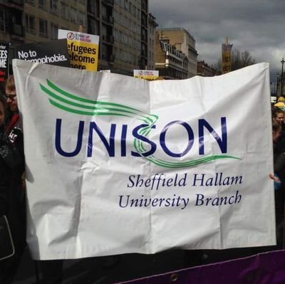 Sheffield Hallam University Branch of UNISON – the UK’s largest union. Need support? Call 0800 0857 857. Promoted by UNISON, 130 Euston Road, NW1 2AY.