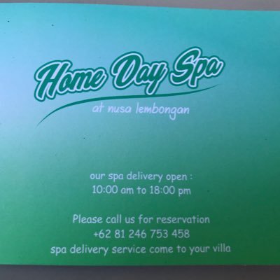 Spa Delivery we available come to your villa Bisnis