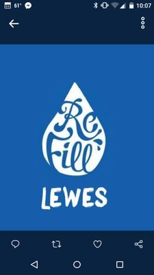 In Lewes we've got it on tap. Don't buy plastic bottles, fill your resusable bottle at one of our many Refill Stations. Download the App to find your nearest!