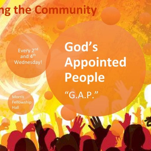 God’s Appointed People (G.A.P.) is a group of young adults who thirst after God. G.A.P is made up of young adults between the ages of 18-34 years old.