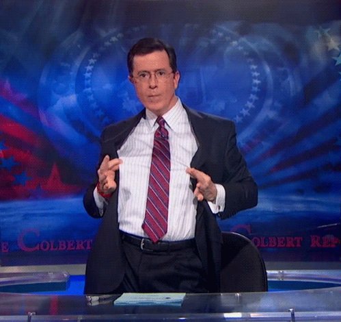 Happy birthday     hope you have a fantastic day! Party it up like Stephen Colbert! 