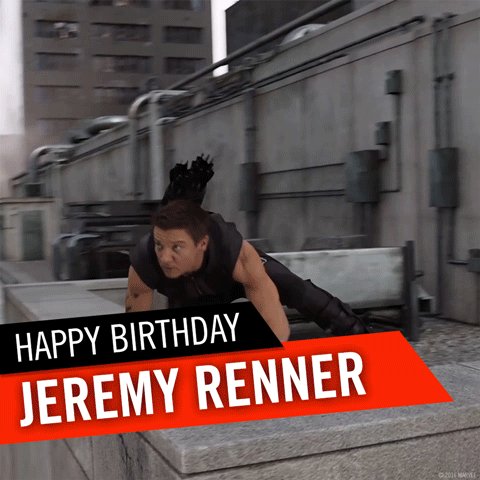 Vandaag is de beste scherpschutter uit het MCU jarig. Happy birthday Jeremy Renner AKA Hawkeye! 