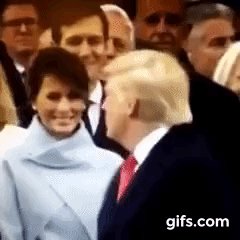 Gif of Donald and Melania Trump at the Inauguration 