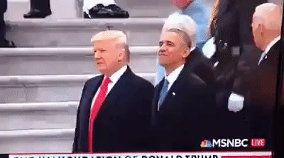 MSNBC Footage of Presidents Obama and Trump