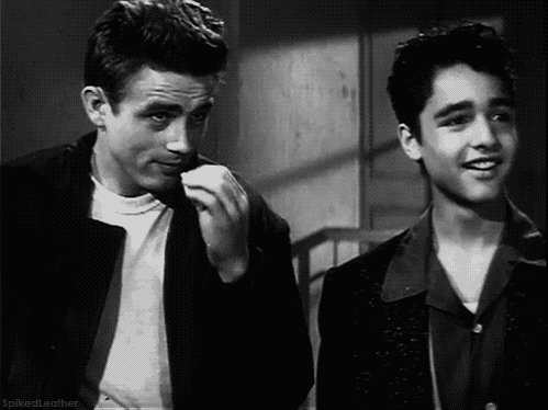 Happy Birthday James Dean! Here with fellow bisexual and Rebel Without A Cause co-star Sal Mineo. 