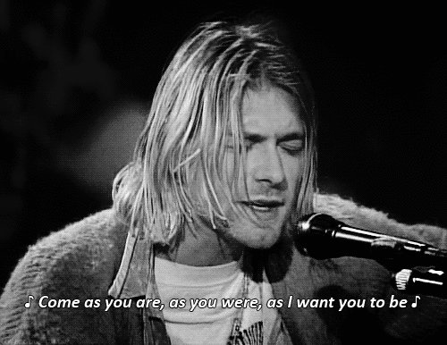Here\s a gif of Kurt Cobain, singing my favorite song happy 50th birthday you legend!! 