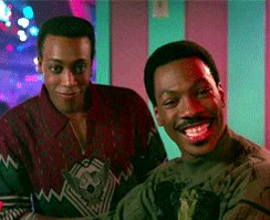 Happy birthday sorry all I have is this gif of you and Arsenio Hall 