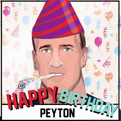 Happy Birthday, Sheriff! 

Peyton Manning - 41 today!  