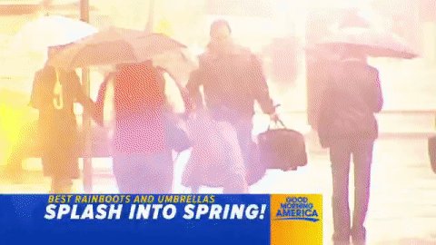 Coming Gma Figure Rain Boots Umbrella Kids Spring Good Morning