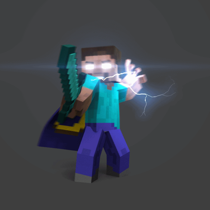 Herobrine 3D Minecraft Skin