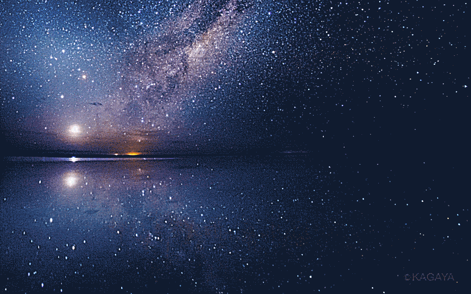 Kagaya 星を映すウユニ塩湖の水鏡 往来する車のライトがまるで宇宙船のようでした T Co 01deepwfxp