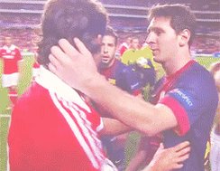 Happy birthday Pablo Aimar. You know you\re special when the GOAT looks at you this way.
