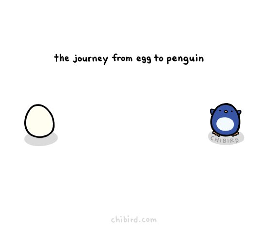 Chibird on X: "The journey from egg to penguin can be long and dangerous...  sometimes. Happy Easter! <3 https://t.co/X50IYalvLy" / X