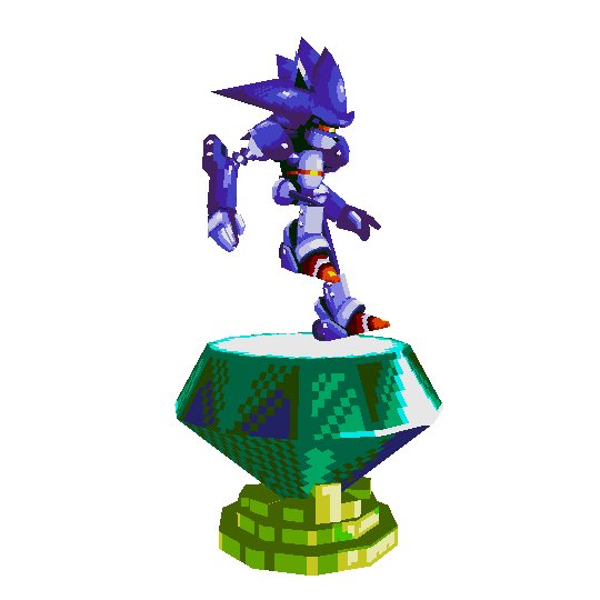 TROMAK on X: Here's a #lowpoly Mecha Sonic, from Sonic 3