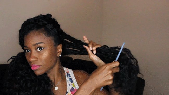 Facial shorts long hair ebony