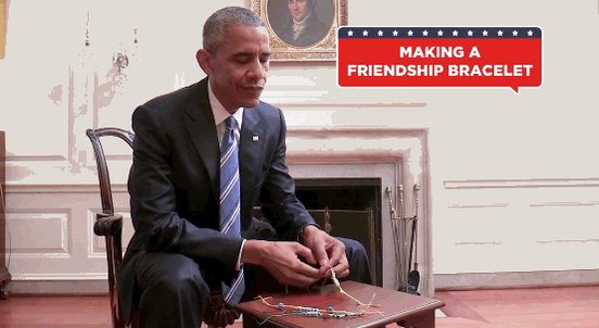 Happy birthday to Barack Obama, maker of friendship bracelets. 