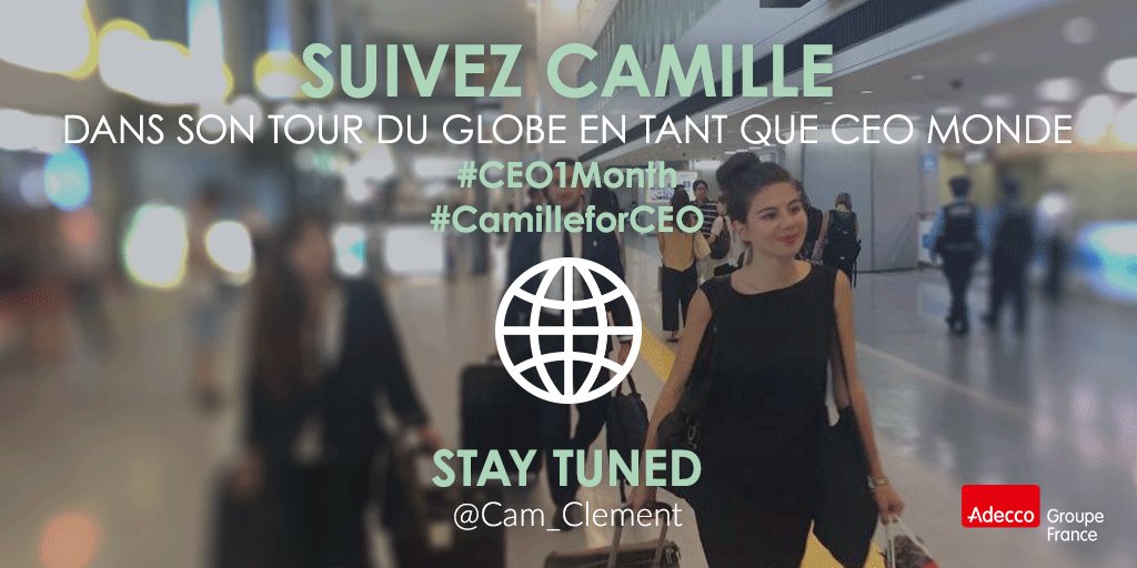 L'aventure continue ! @Cam_Clement accompagnera @AlainDehaze, CEO Adecco Monde dès lundi !
#CEO1Month #CamilleforCEO