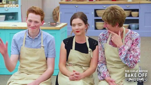 Who needs a handshake? Andrew’s back in it with a Technical triumph! #GBBO #GBBOFinal https://t.co/qUrz1GWyY4