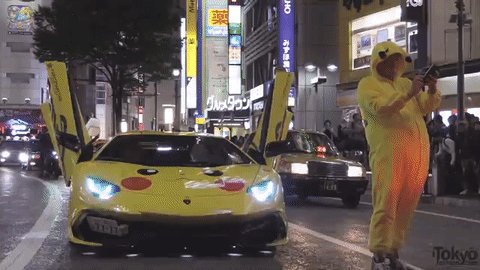 When you paint your Lamborghini to match your Pikachu kigurumi, you know  it's HALLOWEEN IN JAPAN!! ハロウィン ポケモン | Tokyo Fashion | Scoopnest