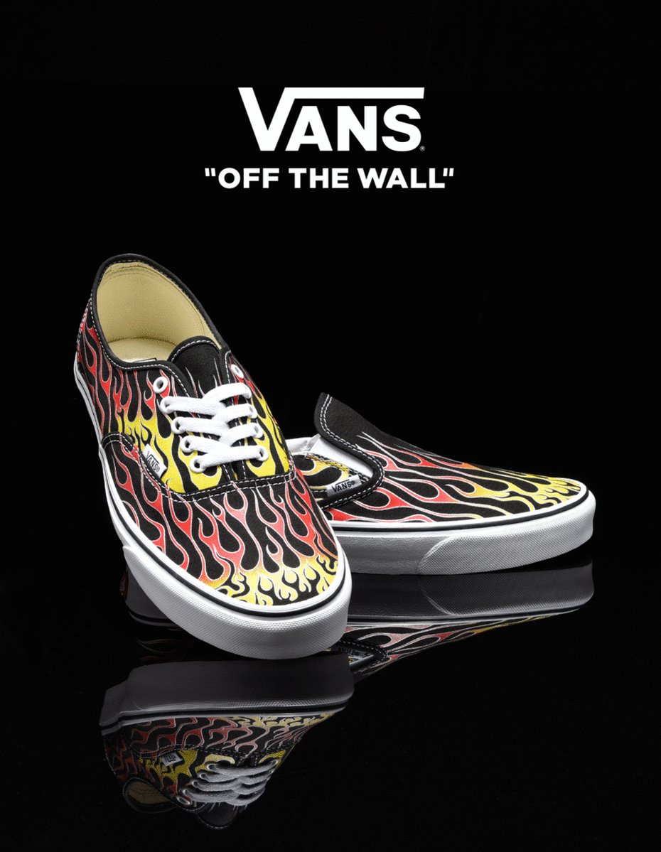 vans mash up flames slip on