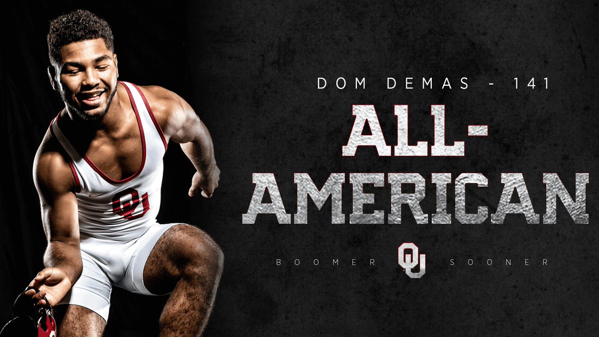 With his win tonight, @domonick_demas earns All-American status in his debut season!
He becomes OU's 274th All-American and first since Cody Brewer in 2016.