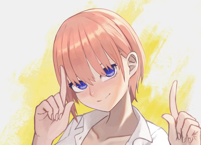 ごましを@お仕事募集中さんがTwitterに投稿した中野一花(五等分の花嫁)のイラスト。