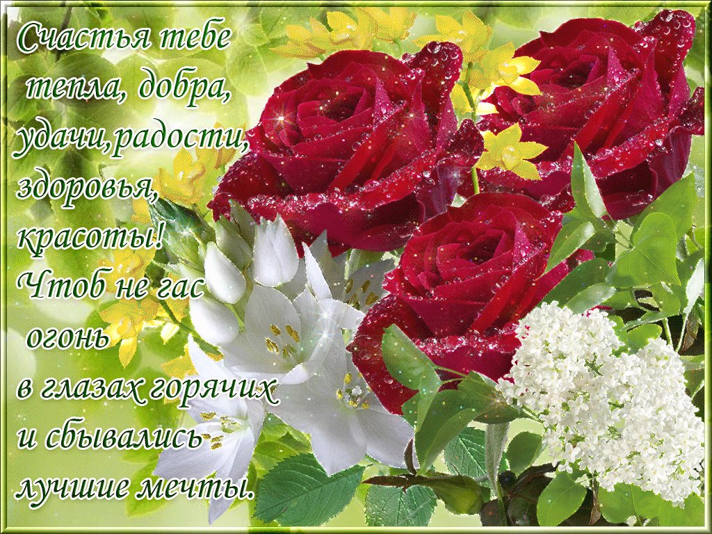 Счастья здоровья удачи открытка