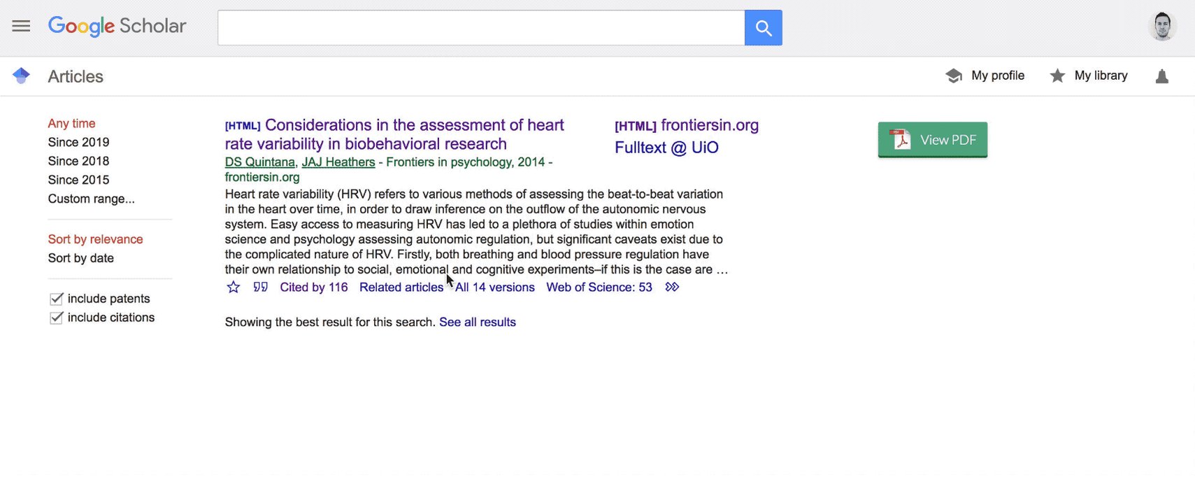 Can Google Scholar exclude self-citations?
