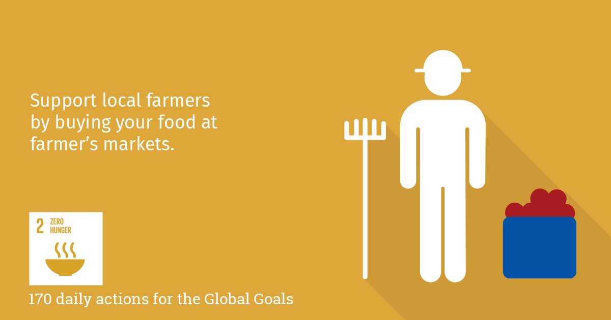 Buy products which are part of a fair trade chain.
#YouNeedToKnow the #GlobalGoals. #YouNeedToKnow the change starts with you.
For more daily actions, visit http://www.youneedtoknow.ch
🔖http://bit.ly/2YJpQMg