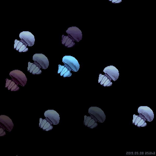 Asaha まっくらくらげすいそう クラゲ Pixelart ドット絵 Asaha まっくらくらげすいそう クラゲ Pixelart ドット絵