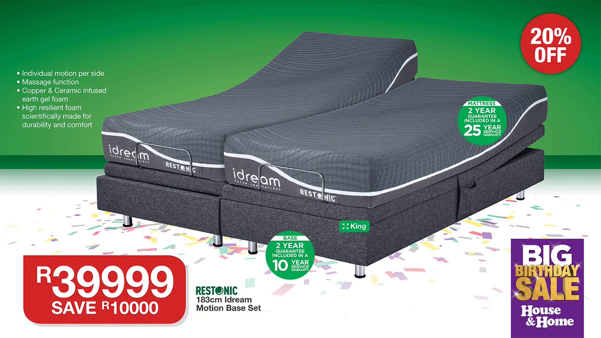 House and home restonic cheap beds