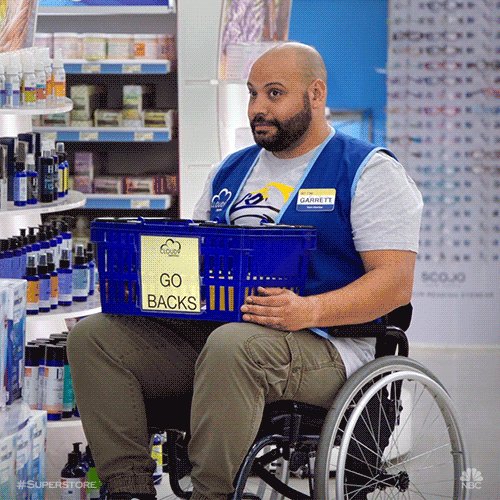 Amy and Jonah around the store for the first 7 episodes of Season 4.