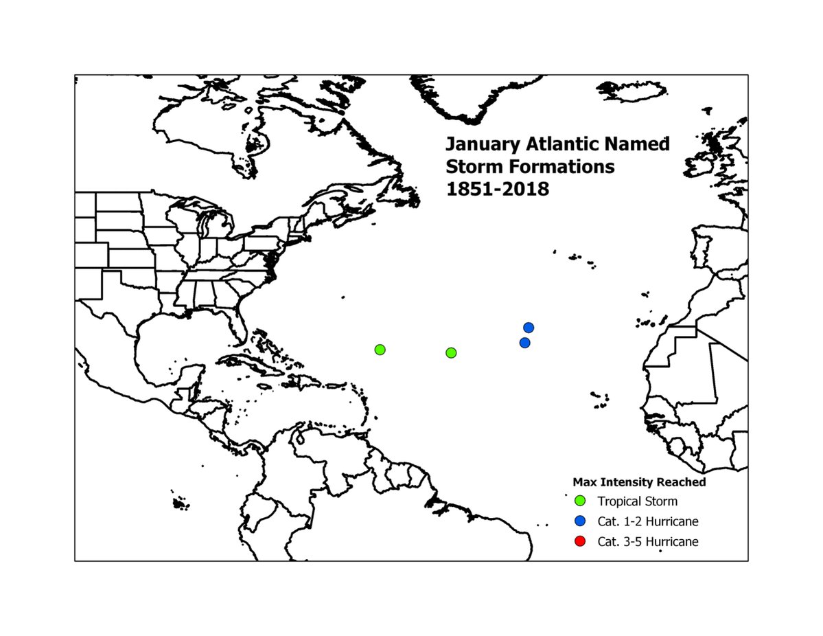 Animation showing Atlantic #hurricane formations by calendar month since 1851. Nearly 80% of all Atlantic named storms historically have formed between August and October.