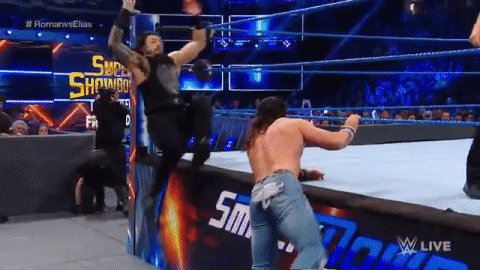 Yeah, he's not playing. #RomanvsElias #SDLive @WWERomanReigns @IAmEliasWWE