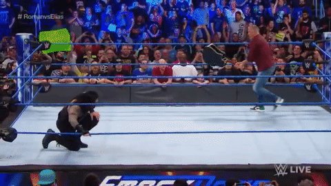 .@WWERomanReigns' SMASH HIT: The #SupermanPunch.Without further ado... #SDLive #RomanvsElias @ShaneMcMahon