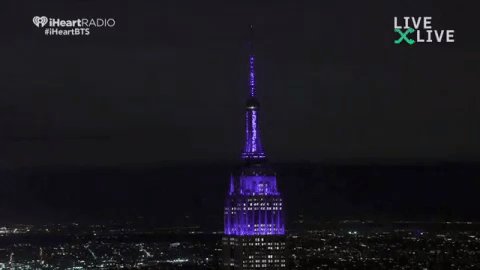 Empire State building changes their colors to purple for BTS
https://forms.gle/zLd1j797Vvf6D6pw9Β β¦